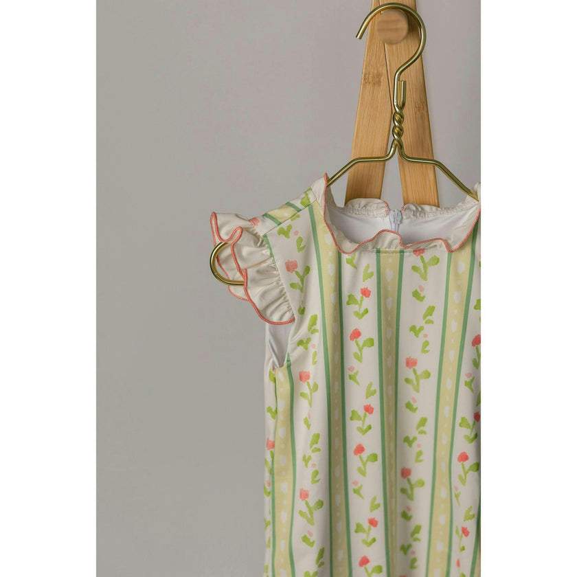 Bingley Suit in Vivian Stripe In Daffodil