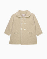 Baby Alexandra Knitted Coat in Oatmeal