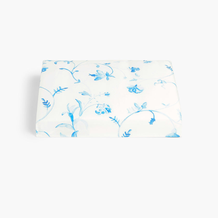 The Fitted Sheet - Blue Botanical