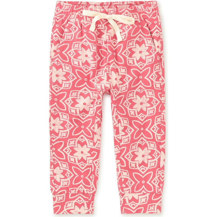 Printed Stretchy Everyday Joggers, Pink