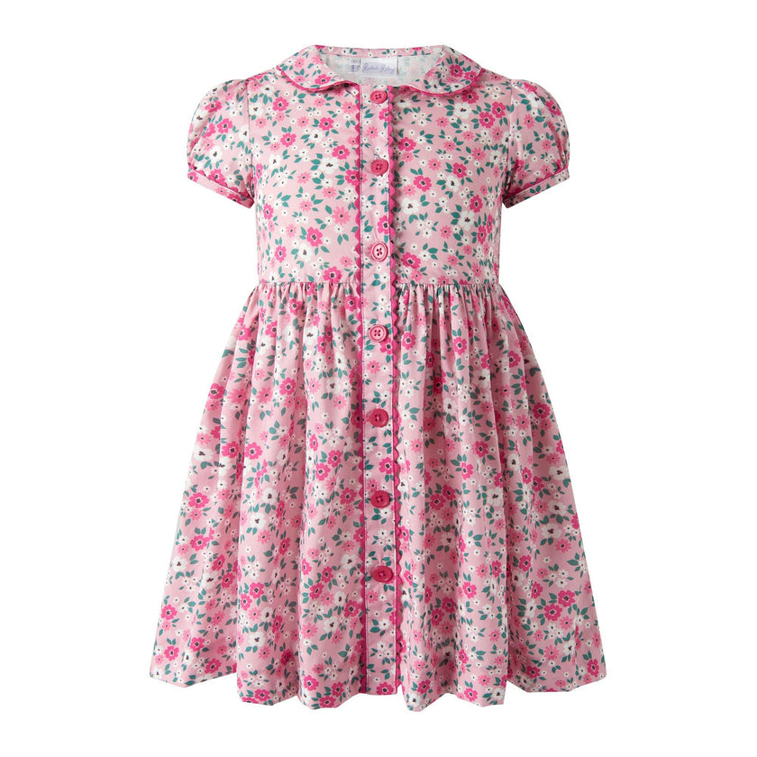 Blossom Flower Button-Front Dress