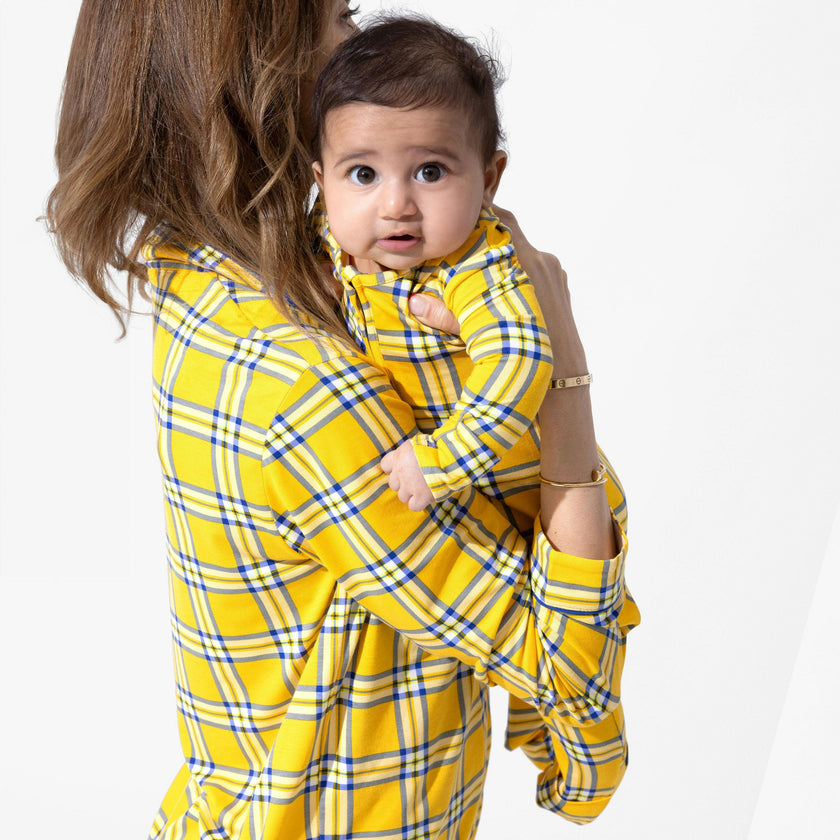 Clueless Total Betty Plaid Bamboo Convertible Footie