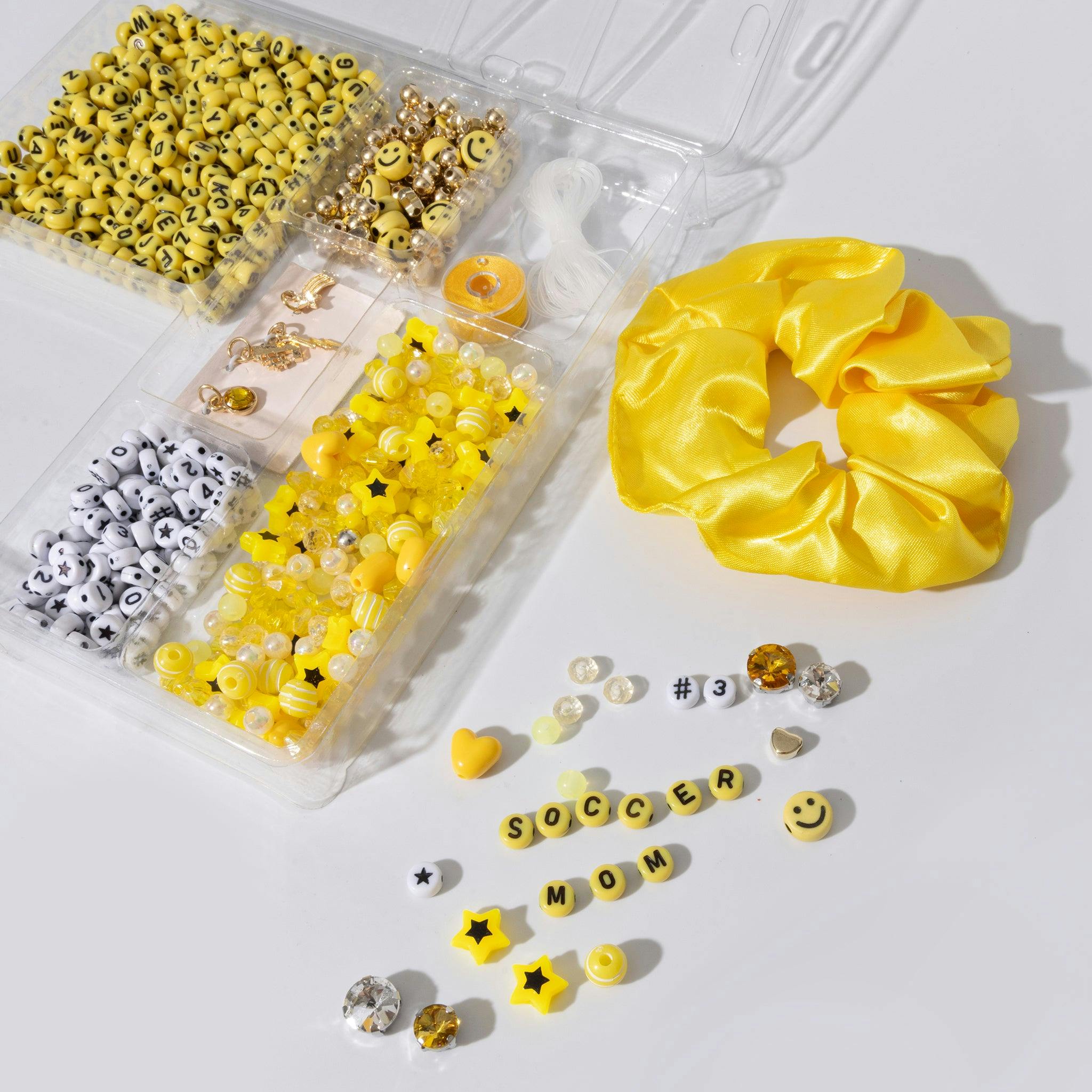Gold DIY Beaded Scrunchie Kit