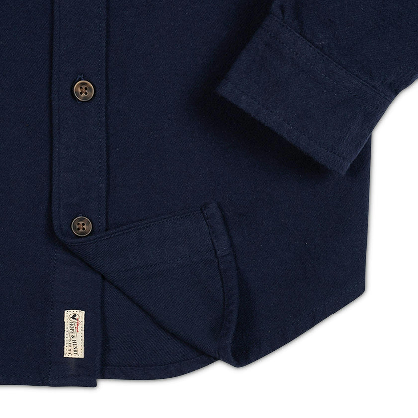 Organic Flannel Shirt with Elbow Patches