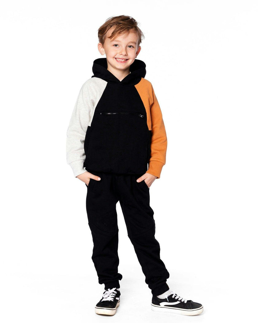 Pullover Hooded Fleece Sweatshirt with Zip Pocket