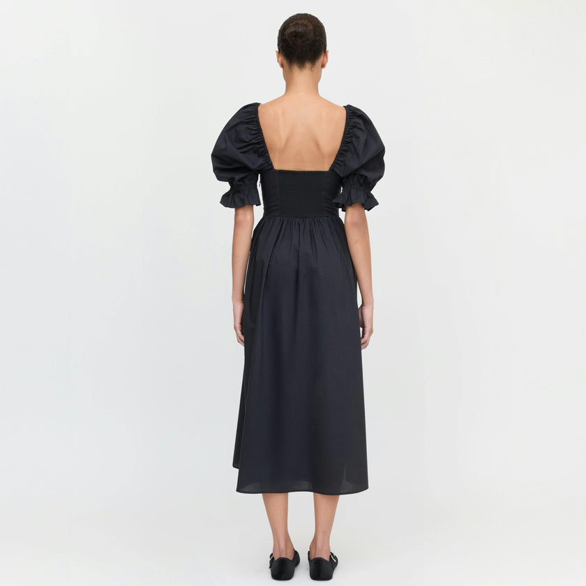 The Ophelia Dress - Black Cotton Voile