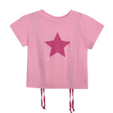 Pink Tee with Star Accent