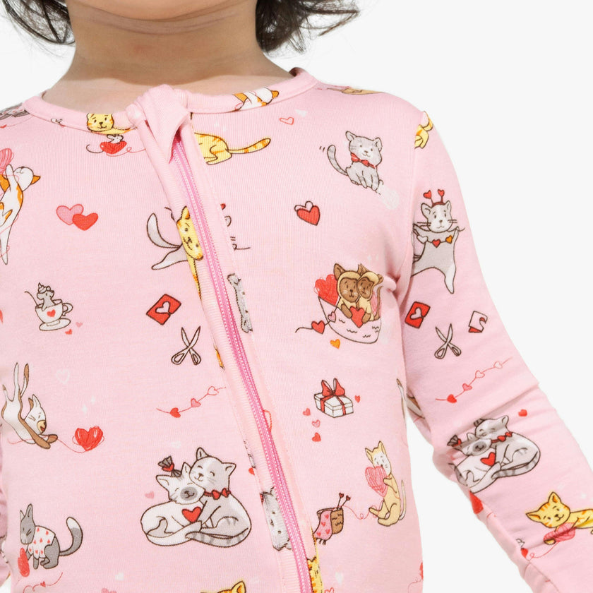 Love Kittens Bamboo Convertible Footie