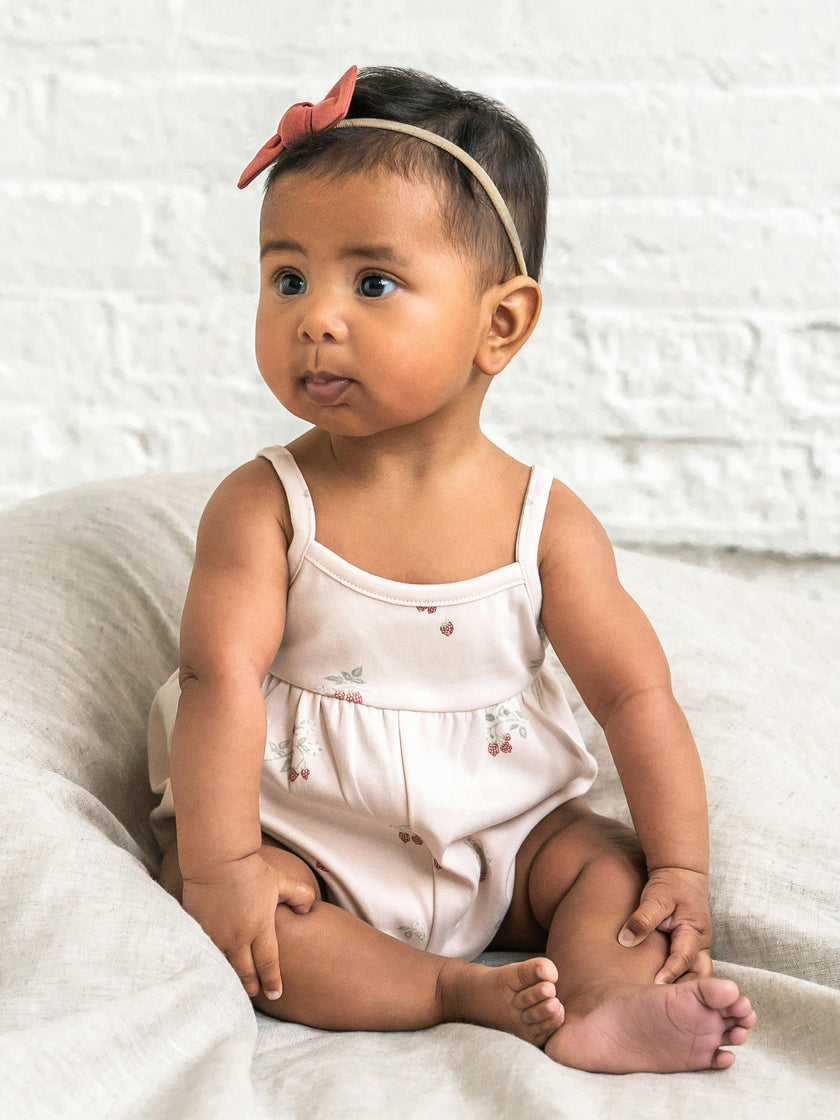 Sosi Tank Romper - Raspberries / Shell + Mint