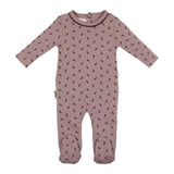 Winter Berries Round Neck Long Sleeve Footie