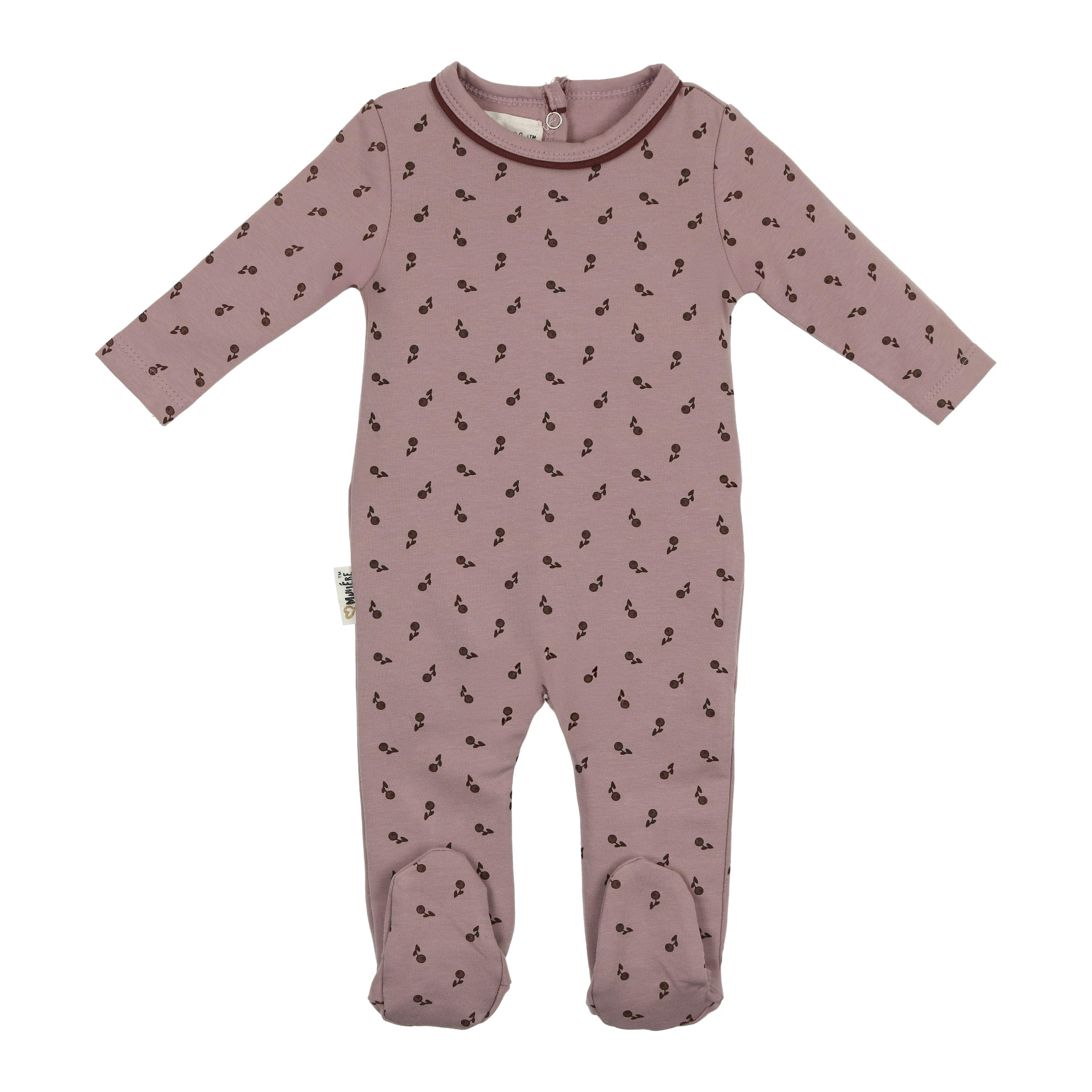 Winter Berries Round Neck Long Sleeve Footie