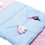 Sleep-N-Pack™ – Big Kid Size | Color Block Camp Collection: Pink Smile Face