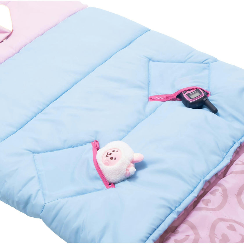 Sleep-N-Pack™ – Big Kid Size | Color Block Camp Collection: Pink Smile Face