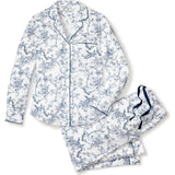 Women's Twill Pajama Set in Timeless Toile