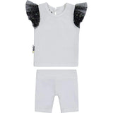 Glitter Mesh 2-Piece Top & Short Set