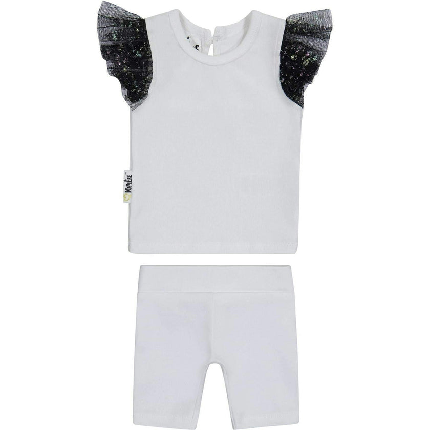 Glitter Mesh 2-Piece Top & Short Set