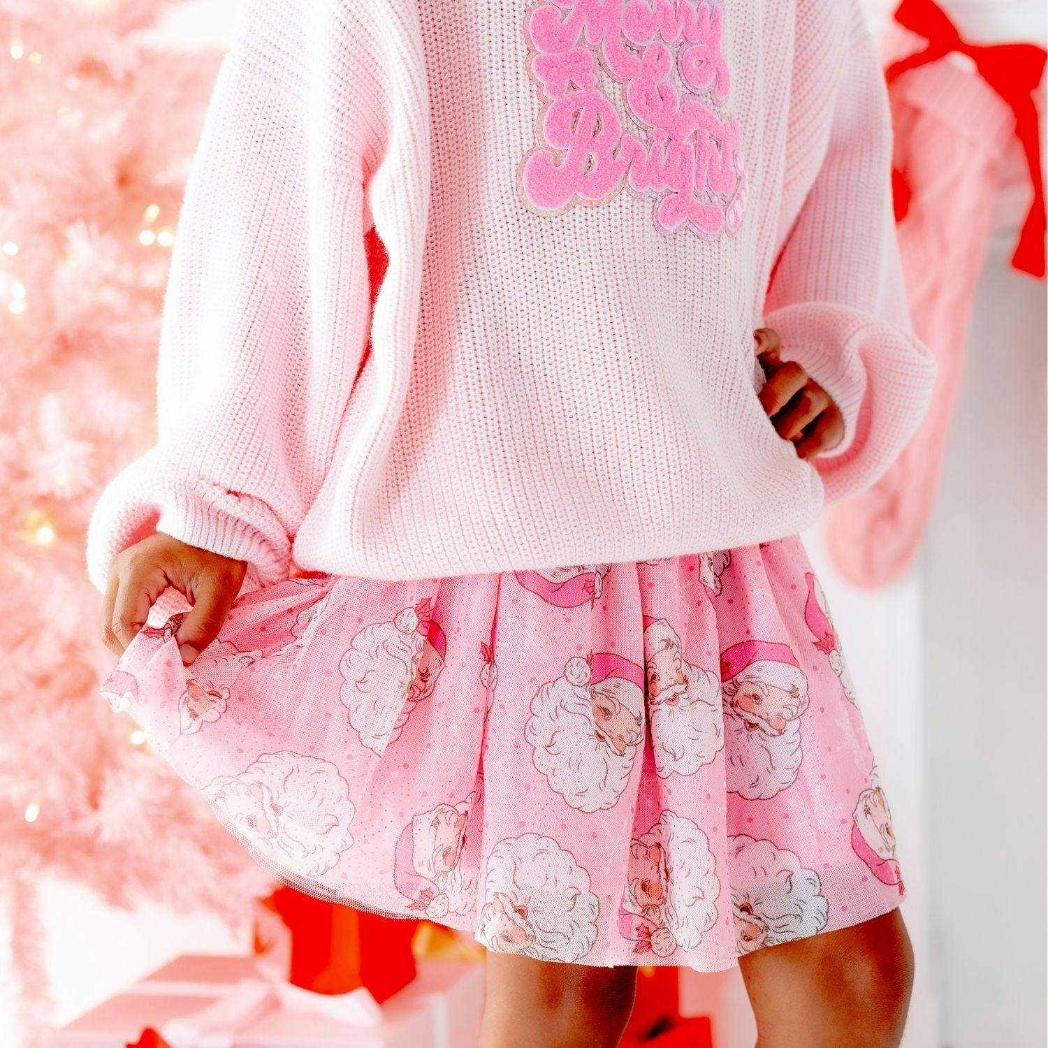 Retro Santa Christmas Tutu Skirt
