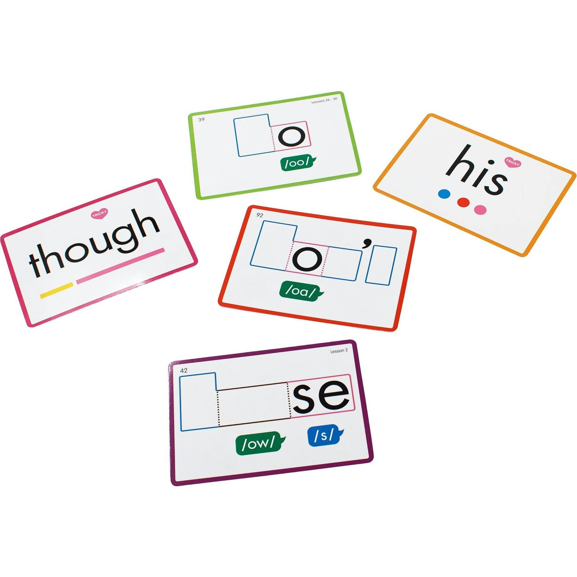 Rainbow Phonics - Heart Words - 93 Word Cards