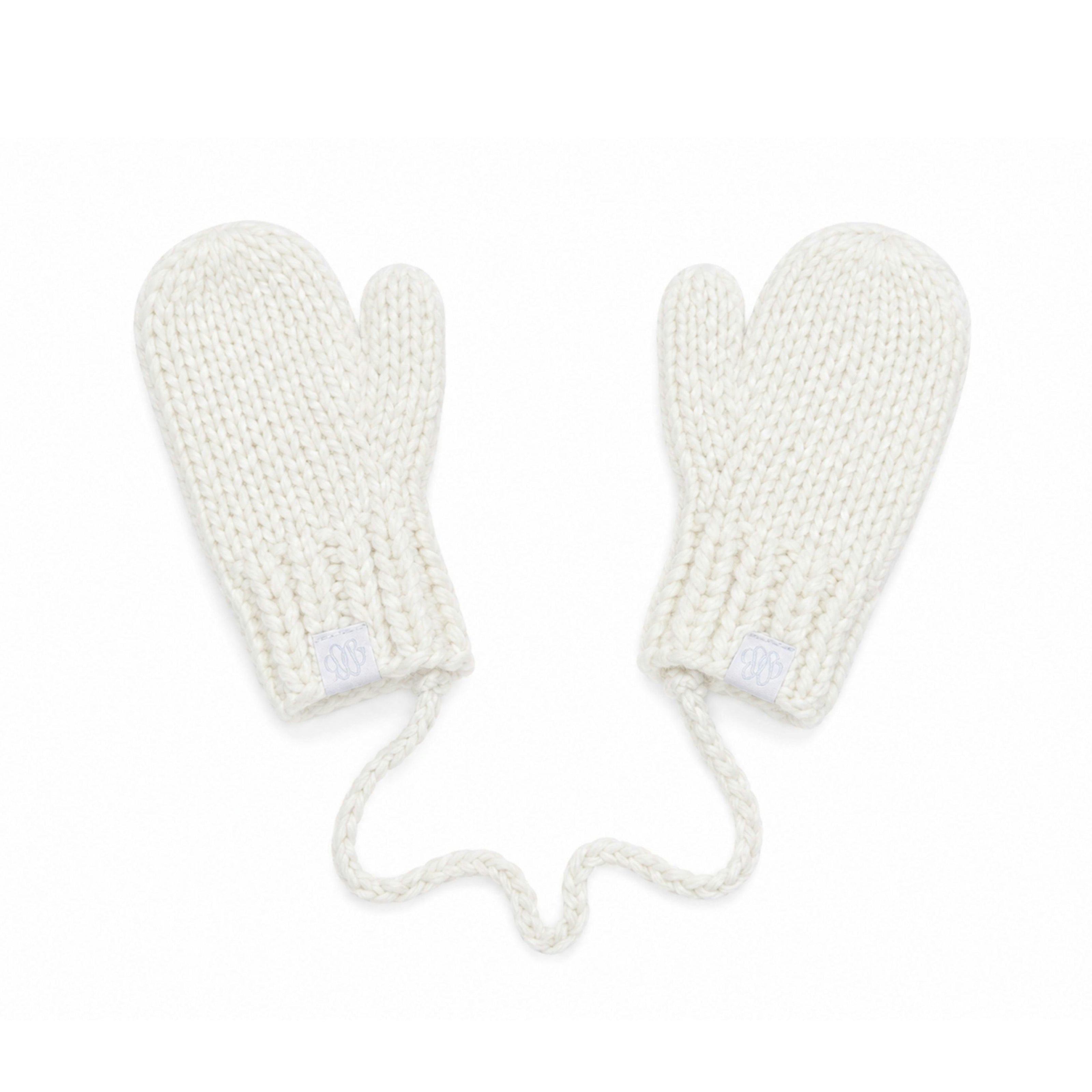 Classic Knit Mittens - Cream