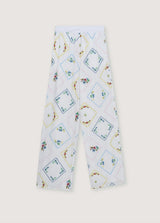 Jacinthe Woman Pant Multicolor Embroidery