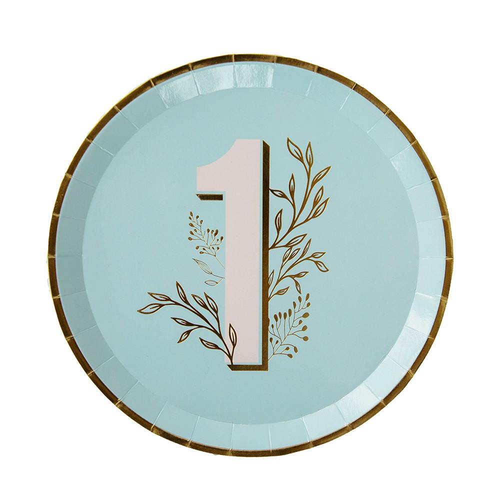 Milestone Blue Onederland Dinner Plates