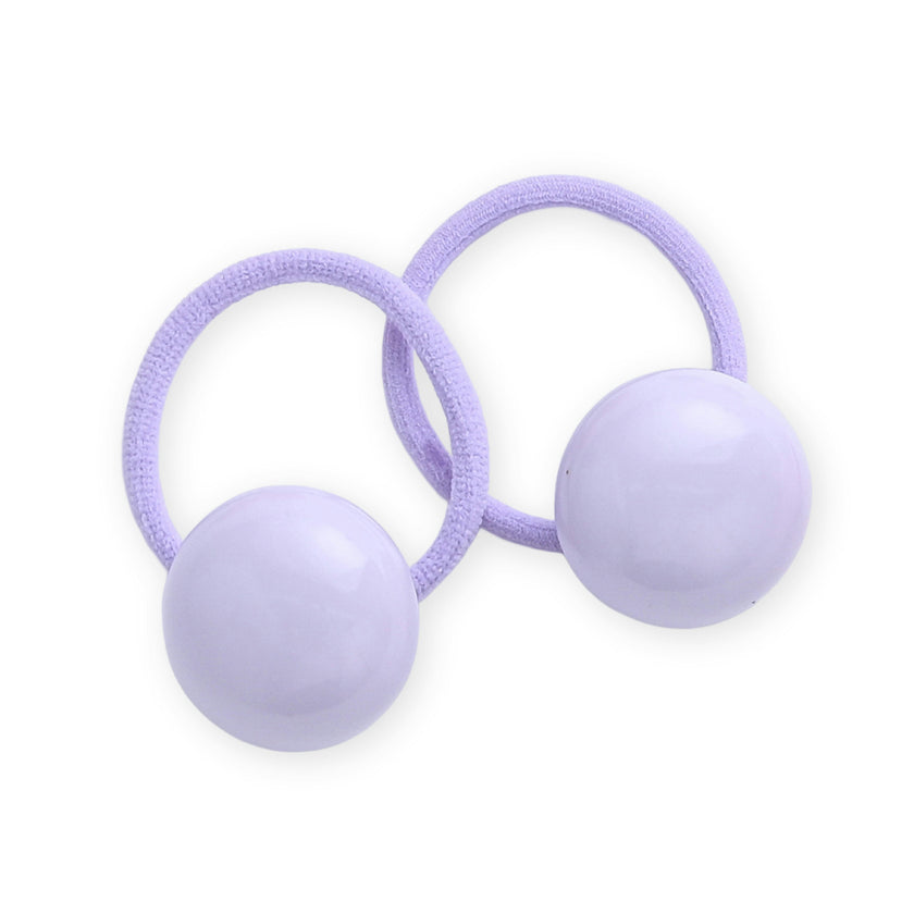 Button & Flower Hair Tie Set