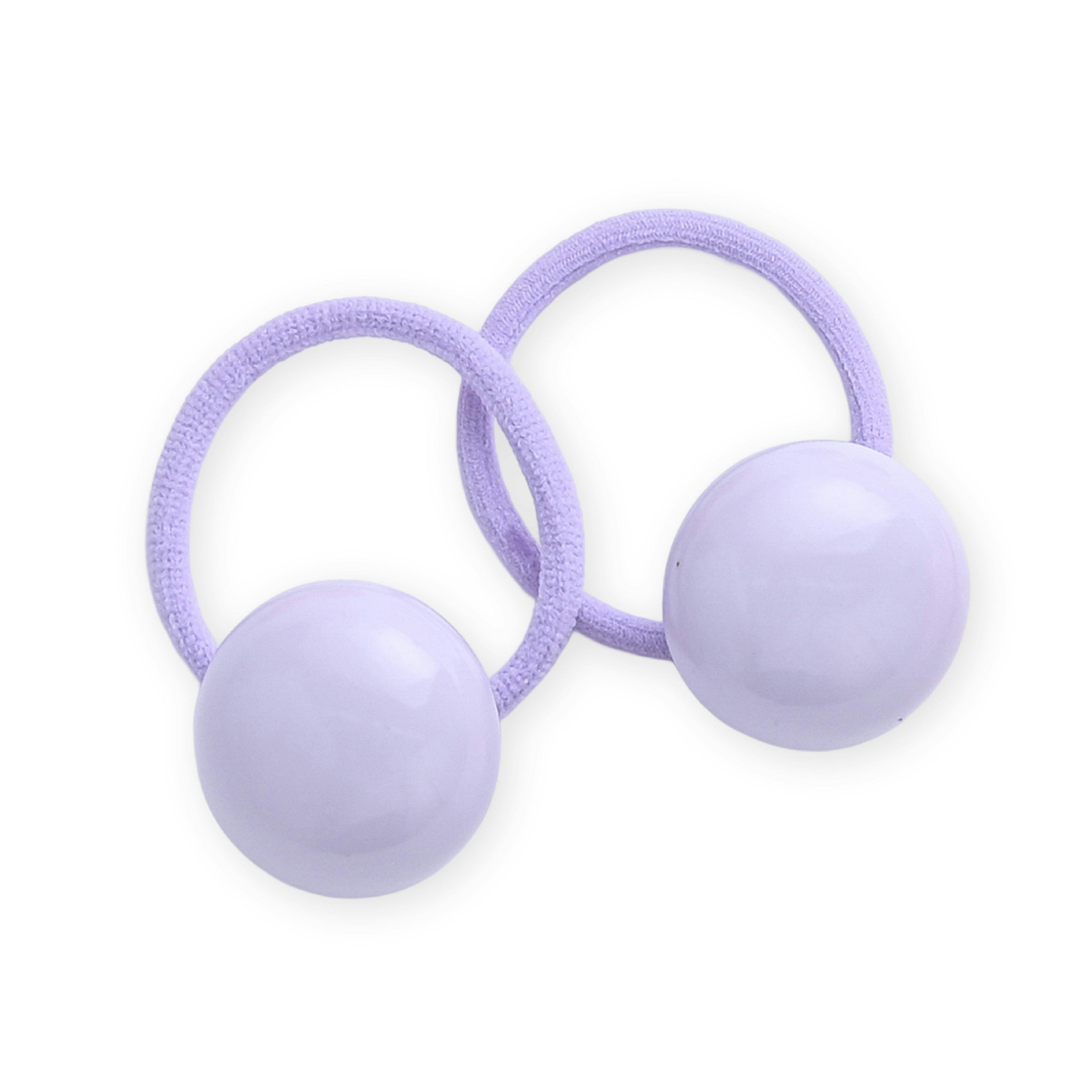 Button & Flower Hair Tie Set
