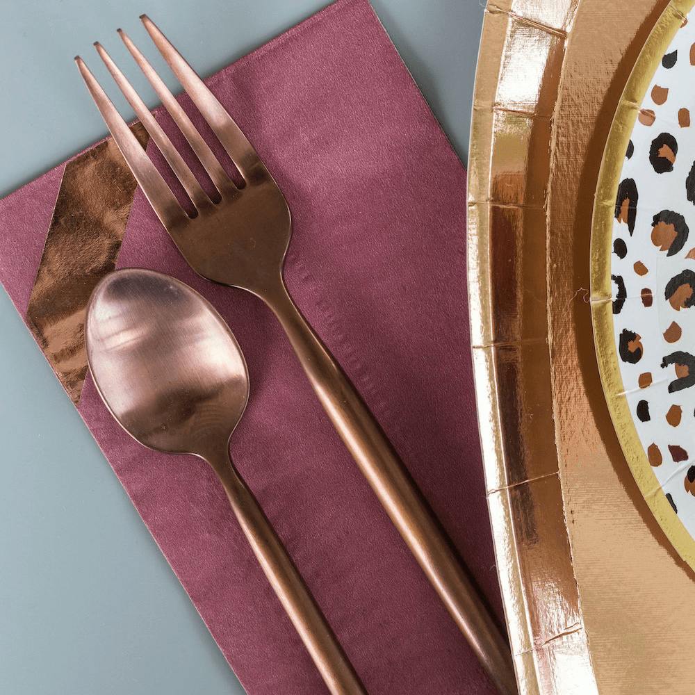 Mauve-Elous Rose Gold Foil Guest Napkins