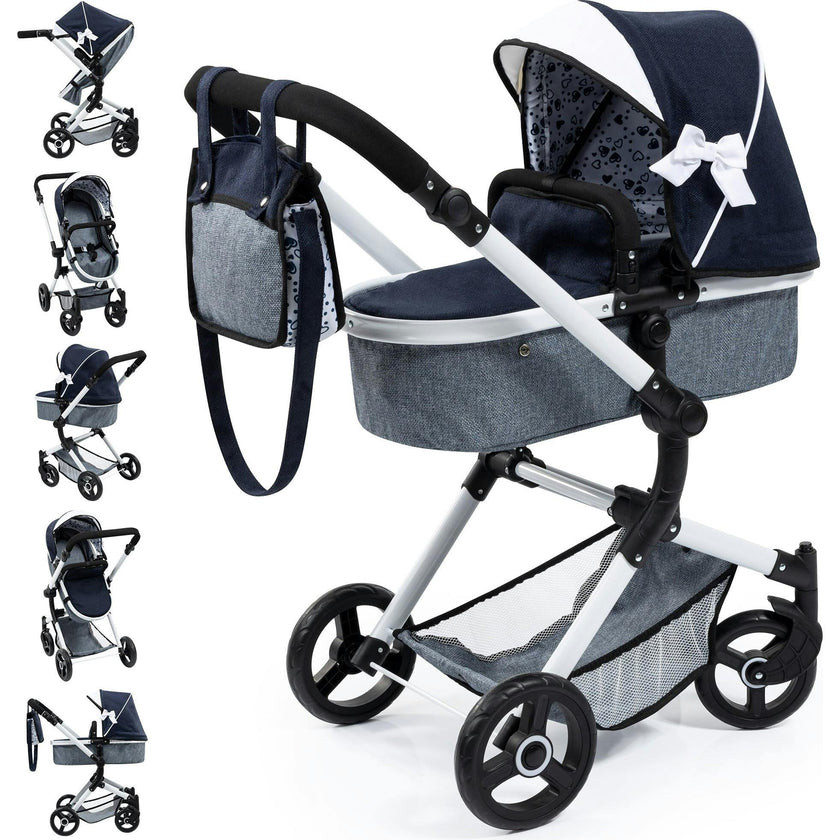 Bayer Design Dolls: Pram Neo Vario - Blue