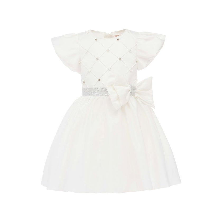 White Sevilla Teacup Bow Dress