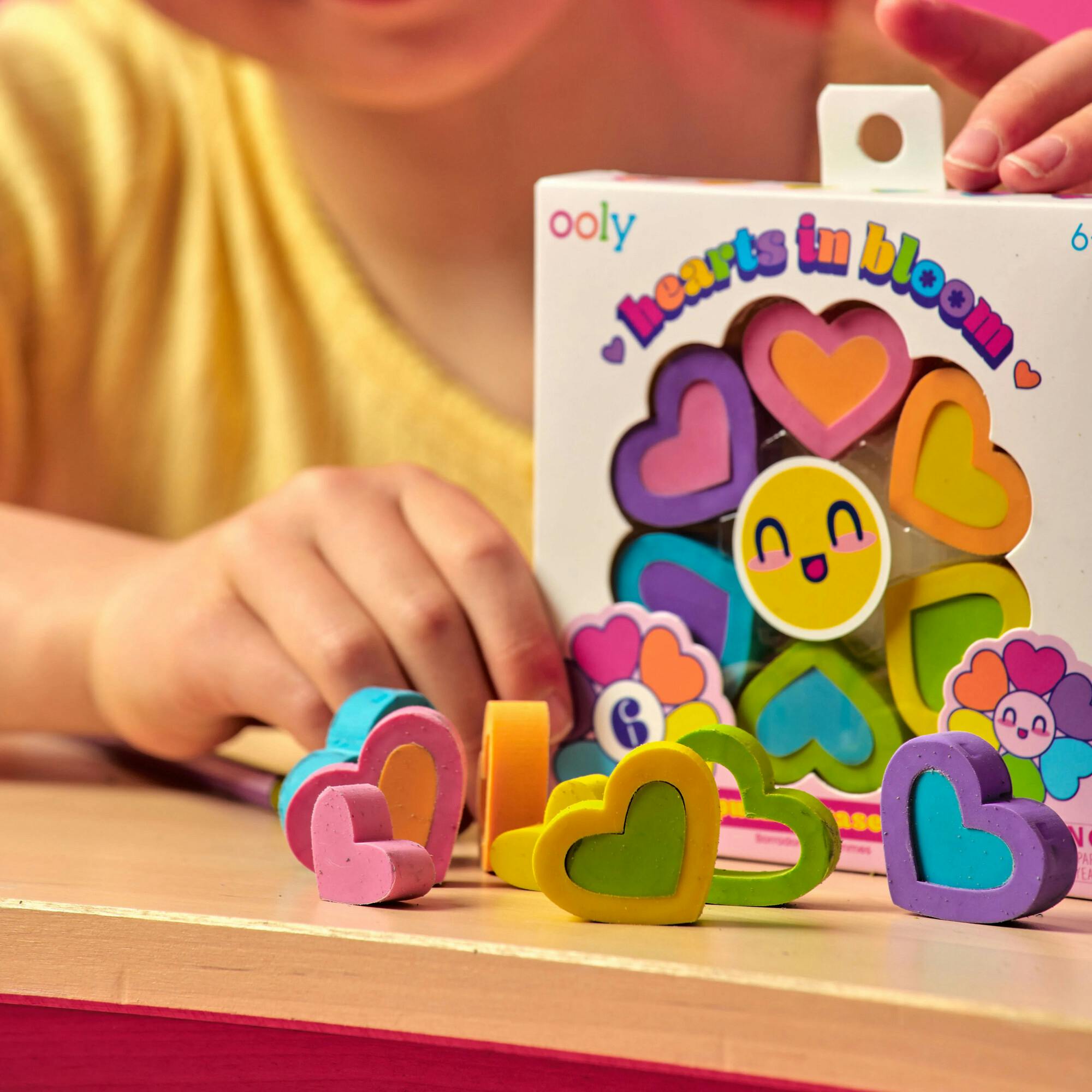 Hearts in Bloom Puzzle Erasers - Set of 6