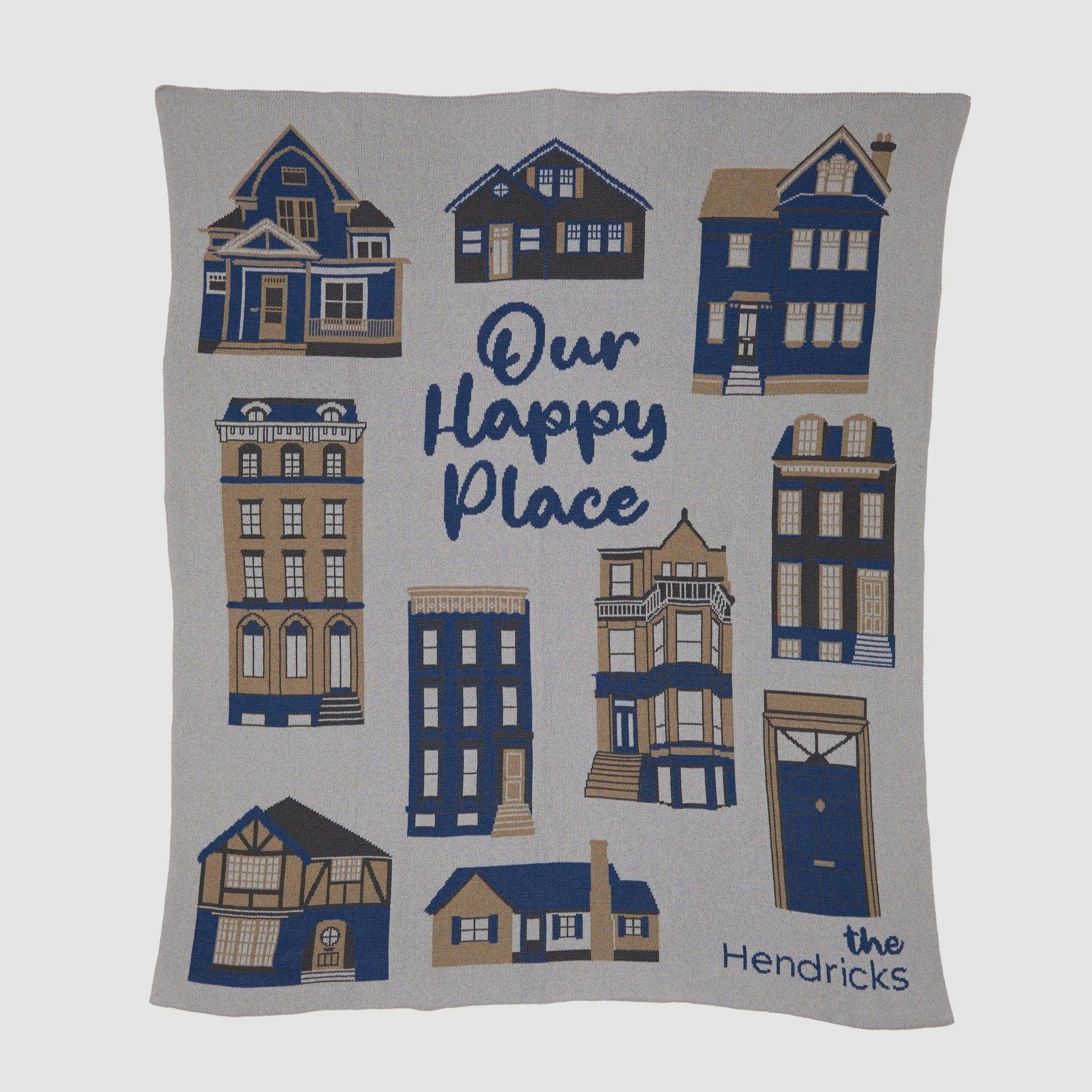 Custom Personalized Sustainable Knit Throw Blanket - Housewarming