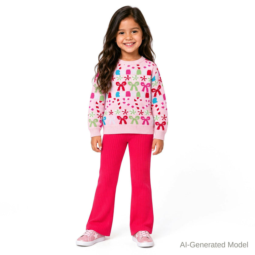 Girls Two-Piece Sweater Set | Christmas Sweets