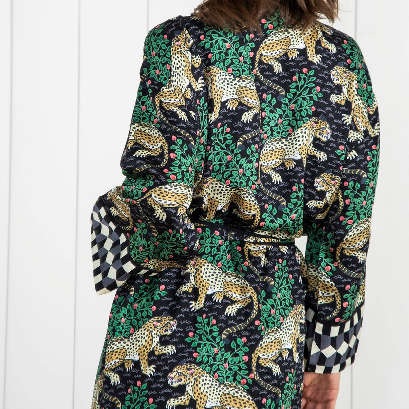 Bagheera - Eco Satin Robe - Ink