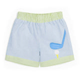 Stripe Swimtrunk With Golf Club
