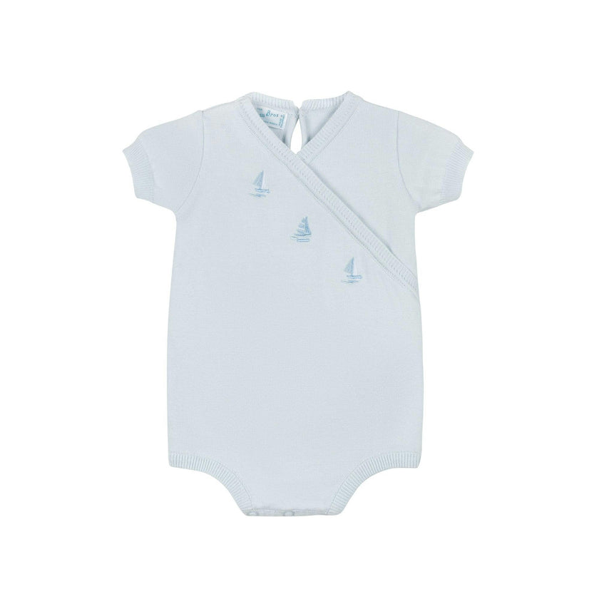 Boys Little Sailboat Knit Romper