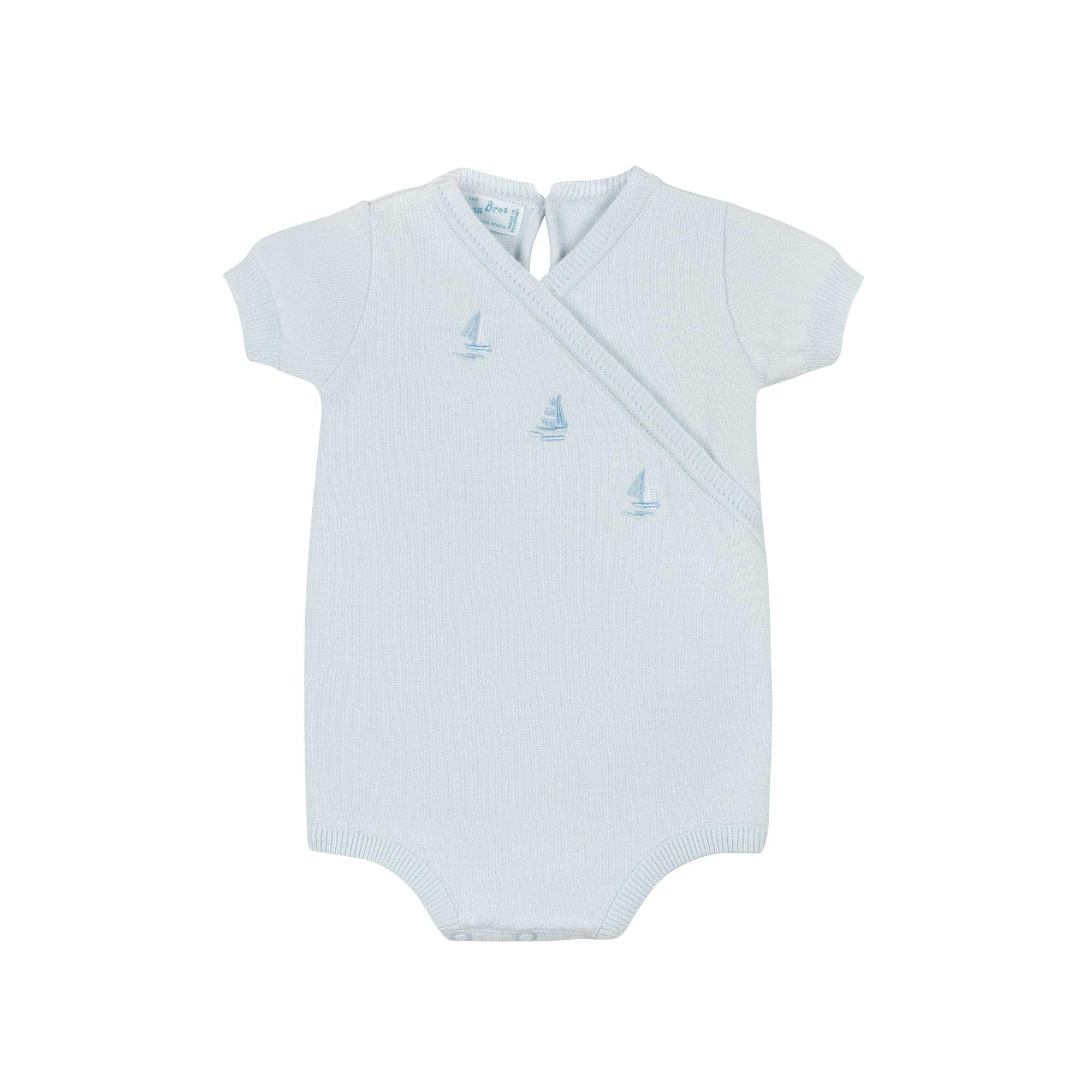 Boys Little Sailboat Knit Romper