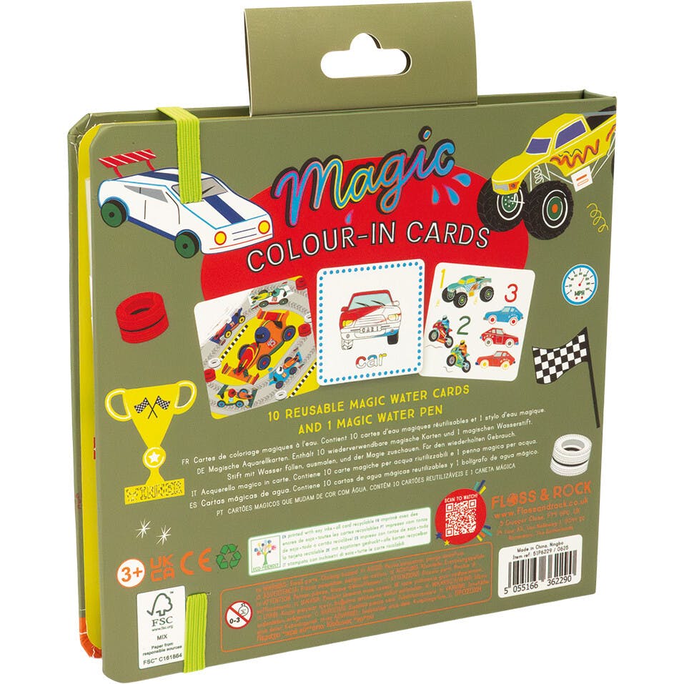 Magic Color Changing Water Cards - Cars