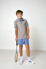 fall floral polo shirt