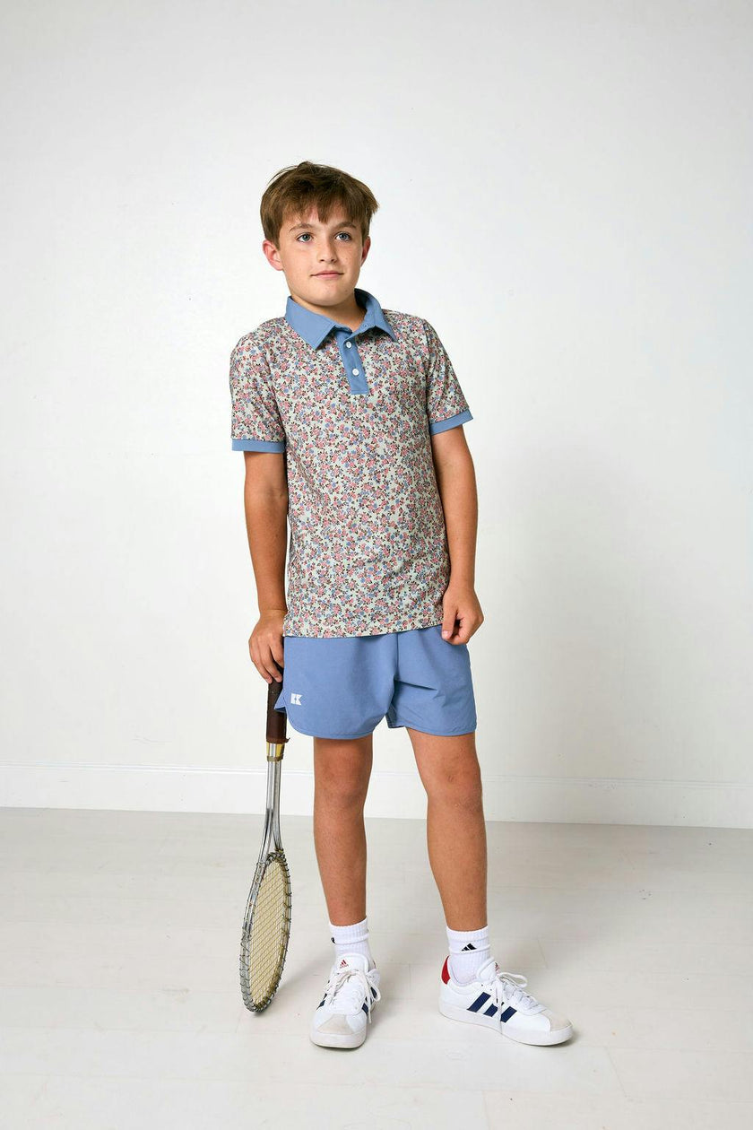 fall floral polo shirt
