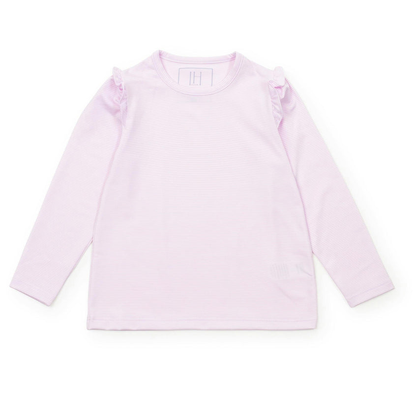 Mia Girls' Longsleeve Performance Top by LH Sport Pink Stripes
