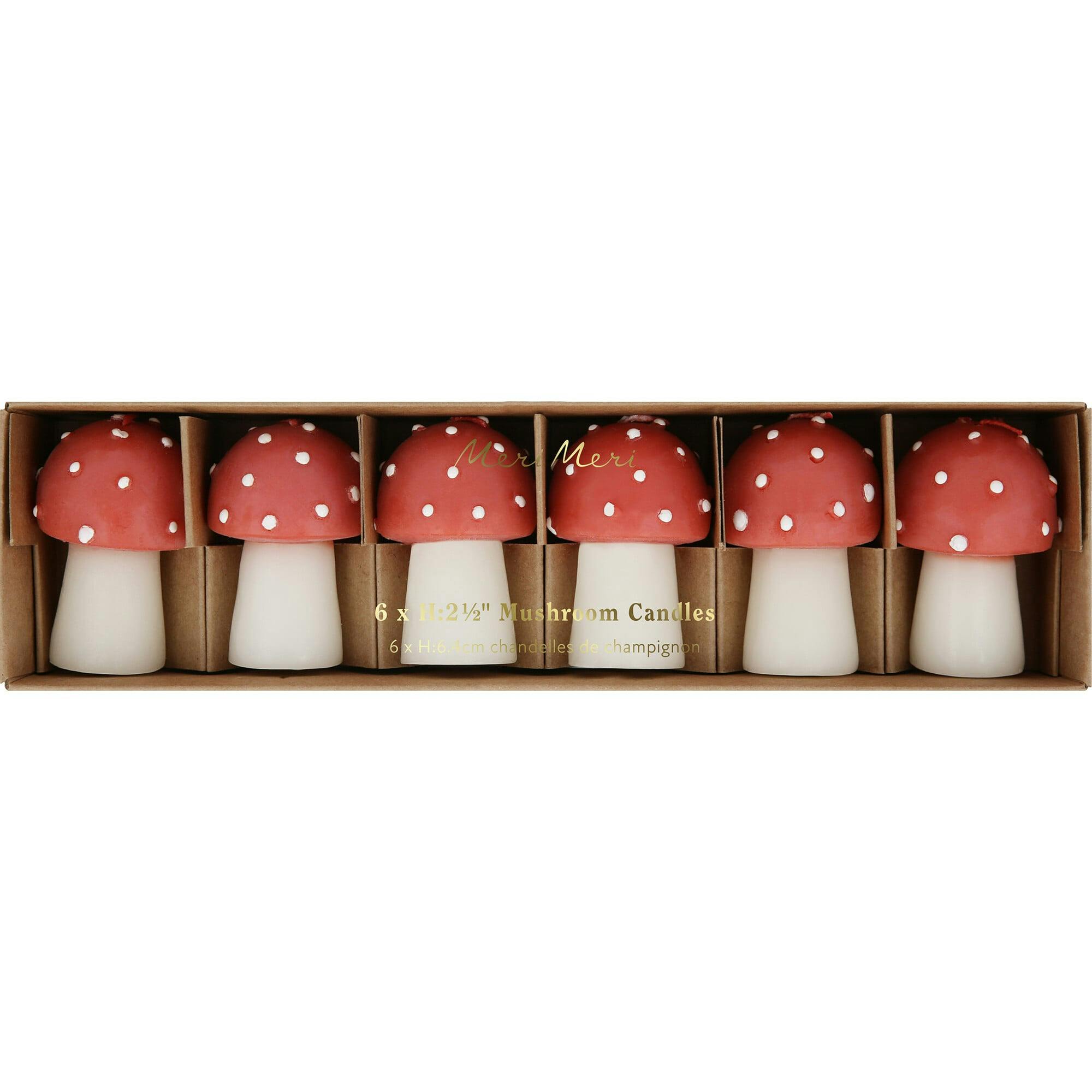 Mini Mushroom Candles