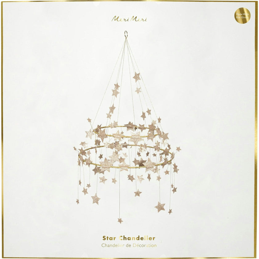 Gold Sparkle Star Chandelier