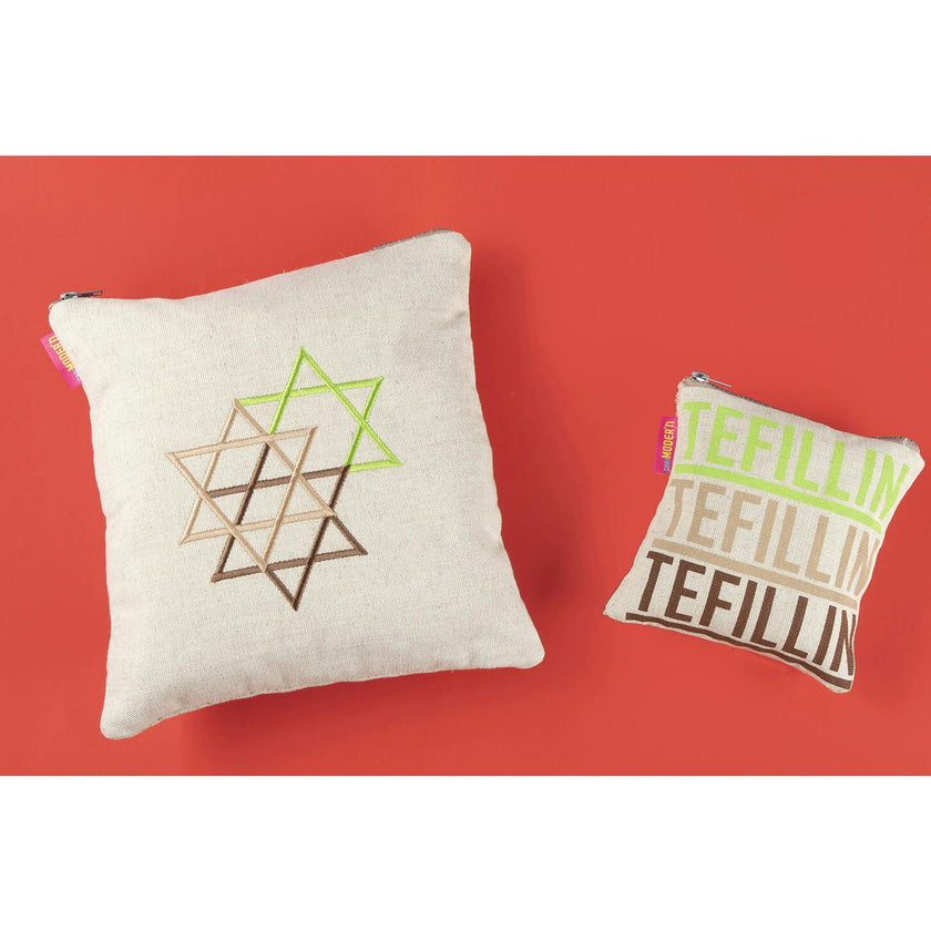 Tallit & Tefillin Natural Linen Bag Set