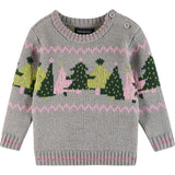 Infant Grey Chenille Sweater w/Tree Graphic & Sweater Knit Pant Set