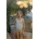 Into The Woods One-Piece Swimsuit, Blush And Green