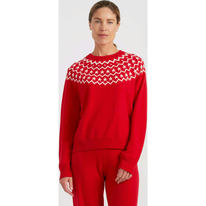 Wool Cashmere Star Yoke Sweater