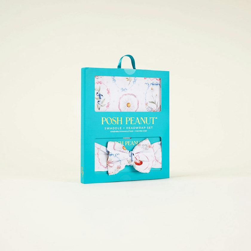 Caroline Picot Swaddle Headband Set