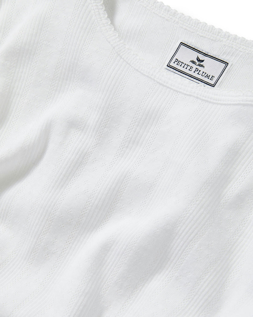 Women's Pointelle T-Shirt in White
