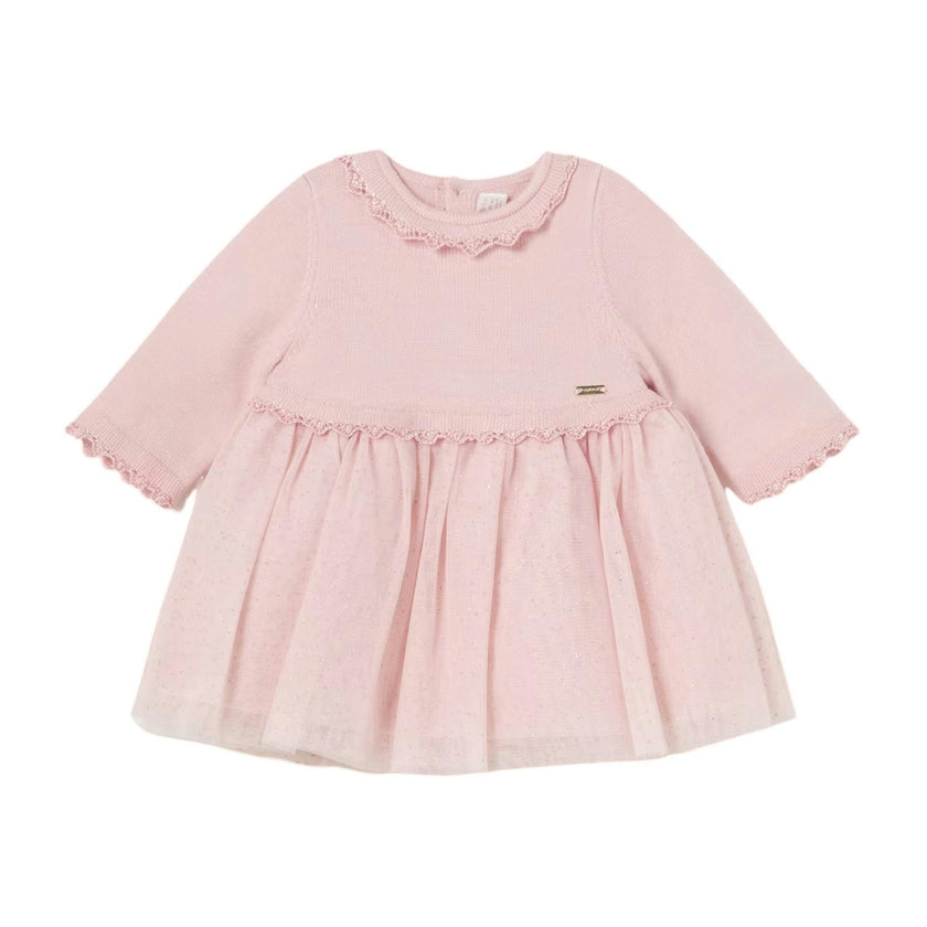 Pink Glitter Tulle Jersey Dress